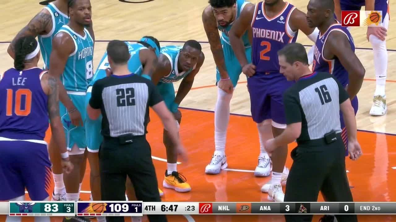 Jalen McDaniels’ late technical catches Suns commentators off guard 😂 | NBA on ESPN