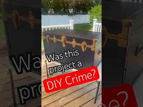 Would you paint leather? I did! Here’s my Facebook Leather Chest Makeover Before & After #diy