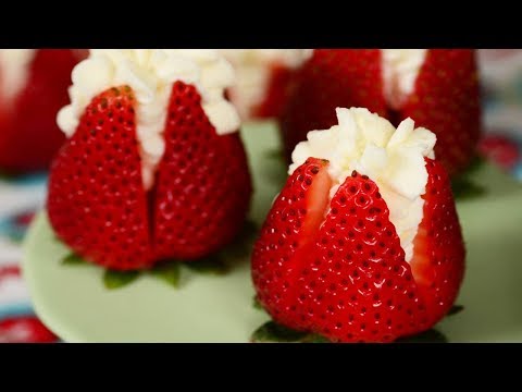 Cream Filled Strawberries Recipe Demonstration - Joyofbaking.com - UCFjd060Z3nTHv0UyO8M43mQ