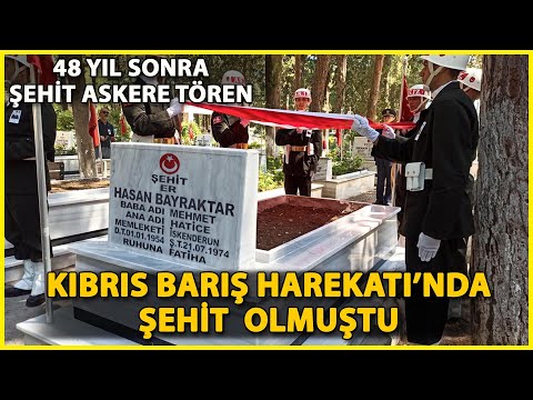 Kıbrıs Şehidine 48 Yıl Sonra Mezar Yapılıp, Tören Düzenlendi