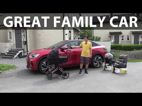 VW ID5 GTX car seat and stroller test