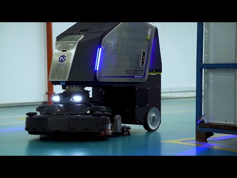 ECOBOT Scrubber 75 - ENGLISH - robot and autoscrubber in various industrial & warehouse environments