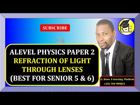 004 – ALEVEL PHYSICS PAPER 2 | REFRACTION OF LIGHT THROUGH LENSES | GEOMETRICAL OPTICS | 510/2