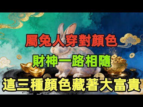 屬兔人穿對顔色，財神一路相隨！這三種顔色藏著大富貴！