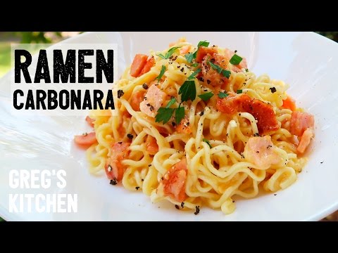 HOW TO MAKE RAMEN CARBONARA - Greg's Kitchen - UCGXHiIMcPZ9IQNwmJOv12dQ