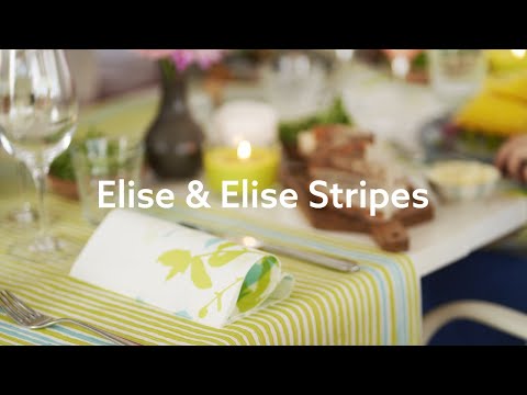Restaurant decoration ideas │ Year Round napkins 2023: Elise & Elise Stripes