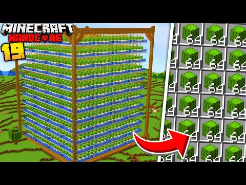 Building an Automatic CACTUS FARM in Minecraft Hardcore