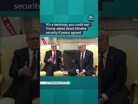 'It's a backstop, you could say': Trump asked about Ukraine security if peace agreed #itvnews
