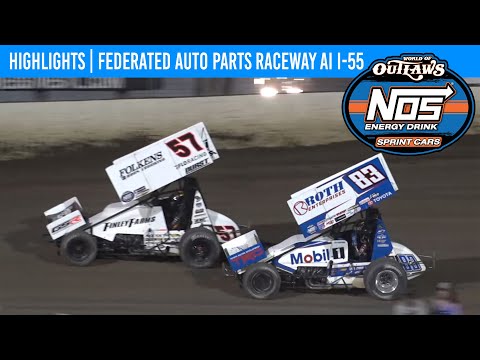 World of Outlaws NOS Energy Sprint Cars | Federated Auto Parts Raceway | August 2, 2024 | HIGHLIGHTS - dirt track racing video image