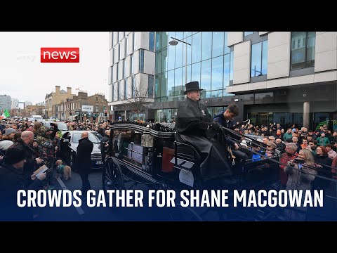 Shane MacGowan funeral: Huge crowds gather to watch procession