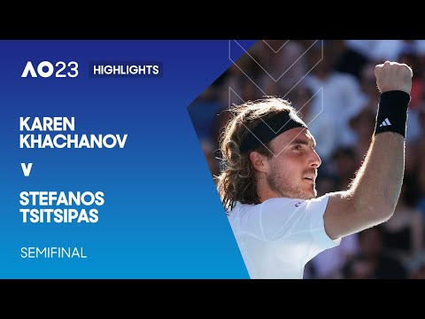 Karen Khachanov v Stefanos Tsitsipas Highlights | Australian Open 2023 Semifinal