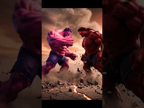 The Ultimate Giant Hulk Showdown: Pink Hulk vs Red She-Hulk 💥🔥#hulkvshulk#trending #epicbattle