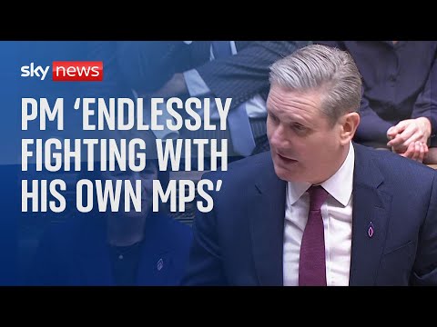 PMQs: Tory in-fighting like 'longest episode of EastEnders', says Labour leader