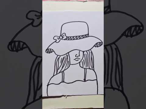 Easy Girl Drawing 👧 😌 #shortsfeed #art #girl #Drawing