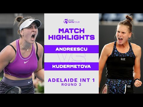 Bianca Andreescu vs. Veronika Kudermetova | 2023 Adelaide International 1 | WTA Match Highlights