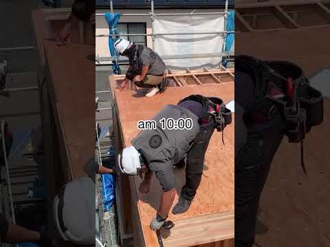 One-day framing of a highly airtight and highly insulated custom house in Ninohe City,