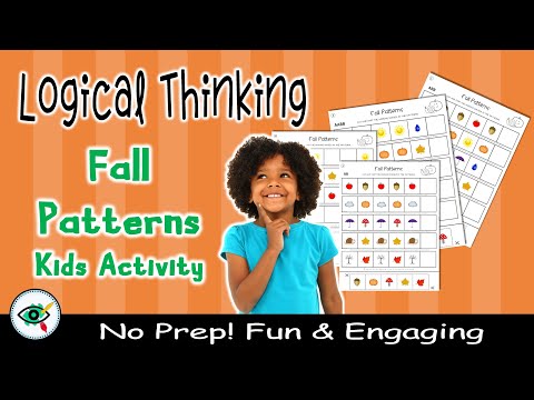 Fall Season | Printable pattern activity for primary grades