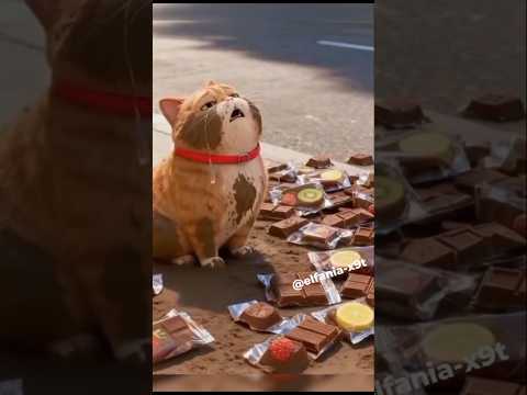 The Chocolate Cat Incident! What Happened Next? #shorts #funny #cat #cute #animals #comedy #cartoon