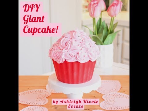 DIY GIANT CUPCAKE!!!THE PERFECT SMASH CAKE!