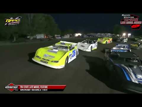 Tri-State Late Model &amp; Modified Features | Rapid Speedway | 7-20-2021 - dirt track racing video image