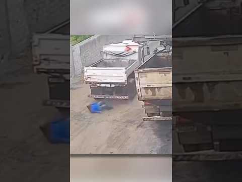 Man Pulls Guard To Stop Truck Running Him Over 🤯