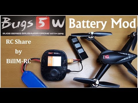MJX Bugs 5W Battery Mod to use Hobby Grade Balance charger - UCLnkWbYHfdiwJEMBBIVFVtw