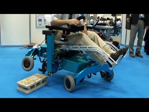 Robotic wheelchair from Chiba Tech turns wheels into legs and climbs over steps #DigInfo - UCOHoBDJhP2cpYAI8YKroFbA