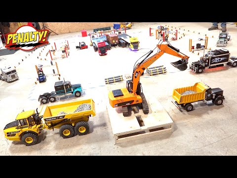 LOADING WARS - NEW PENALTY! Semi Truck Challenge: FORKLIFT FIGHTS! (s2 e20) | RC GAME SHOW! - UCZS4lGPG6JJs1NdtiHXsABw