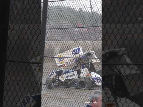 A very scary hit for Brad Sweet at Eldora 🙏 - dirt track racing video image