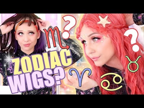 THE 12 ZODIAC SIGNS AS HAIR!? | Wig Review: Youvimi Constellation Series - UCiWbNSajTR_7gxfjaXxExJQ