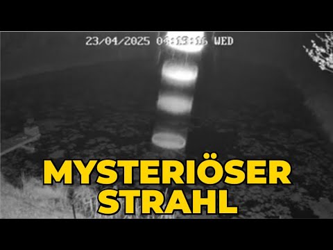 Mysterious beam of light filmed by surveillance camera