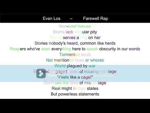 (Rhymes Highlighted) Farewell Rap [Verse 1] -- Evan Los