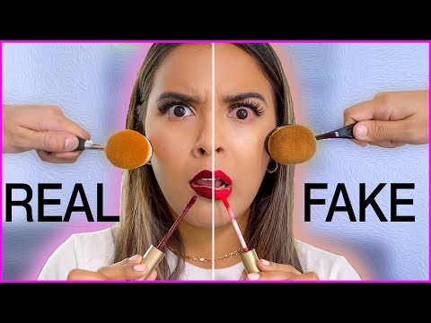 Beauty Busters: Poop or Woop? FULL FACE OF FAKE vs. REAL MAKEUP Natalies Outlet - UCIOUkPJZtWThQBtkCRniSBw