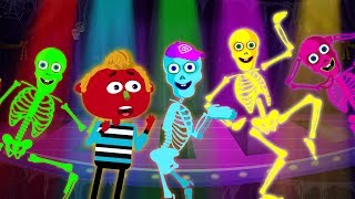 Midnight Magic - Five Funny Skeletons | BRAND NEW Skeleton Dance Nursery Rhymes