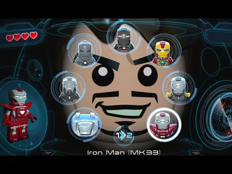 LEGO Marvel's Avengers (Vita) - All Playable Iron Man Suits Unlocked (Showcase) - UCg_j7kndWLFZEg4yCqUWPCA