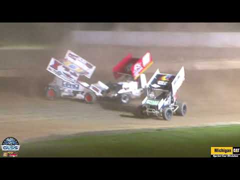 8.9.2024 GLSS MichiganCAT A-Main Hartford Motor Speedway - dirt track racing video image