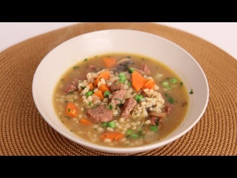 Beef & Barley Soup Recipe - Laura Vitale - Laura in the Kitchen Episode 523 - UCNbngWUqL2eqRw12yAwcICg