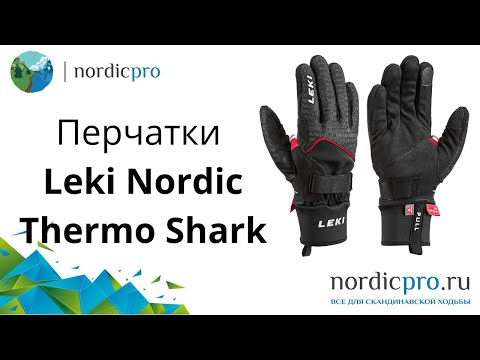 Перчатки Leki Nordic Thermo Shark black-red