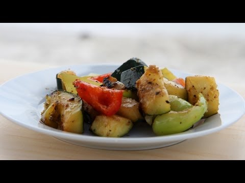 Easy Beach Grilled Veggies Recipe - Laura Vitale - Laura in the Kitchen Episode 441 - UCNbngWUqL2eqRw12yAwcICg