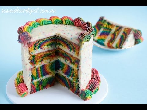 Rainbow Cake Tutorial- Rosie's Dessert Spot