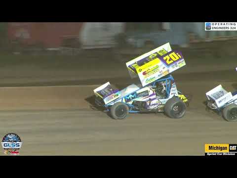 8.31.2024 GLSS MichiganCAT A-Main Crystal Motor Speedway - dirt track racing video image