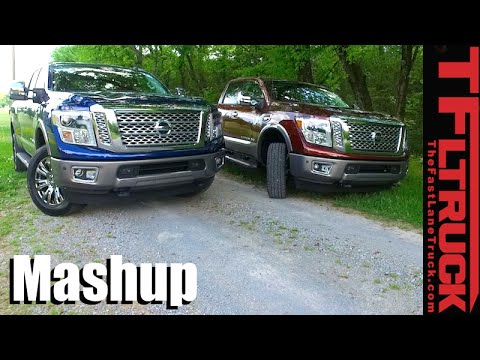 Gas vs Diesel:  2016 Nissan Titan XD Diesel vs 5.6L Gas Engine Mashup Review - UCO-85LYfB61OP4SRAgpfncw