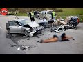 155 SHOCKING Car Crashes Moments Compilation 2024 Idiots in Cars Caught On Camera