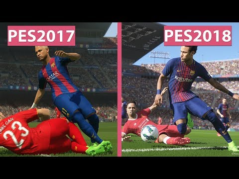 PES | Pro Evolution Soccer 2017 vs. 2018 Screenshots & Trailer Graphics Comparison - UCy1-UfHBaFlQHDLNU9lYiyQ