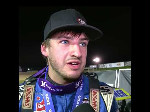 🏁 Briggs Danner reacts after scoring a big sprint car win in the #USAC Circle City Salute. 🏆 - dirt track racing video image