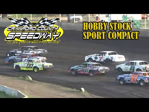 Hobby Stock &amp; Sport Compact | Crawford County Speedway | 7-23-2021 - dirt track racing video image
