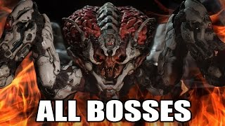 DOOM - All Bosses (With Cutscenes) HD