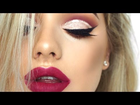 CHRISTMAS CRANBERRY GLITTER CUT CREASE!  | Rachel Leary - UC-Um2u0Agv8Q-OhjO6FZk1g