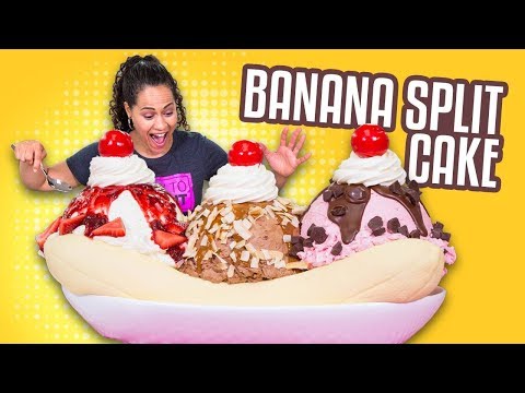 Banana Split CAKE!! | YO'S BIRTHDAY SPECIAL | How To Cake It - UCvM1hVcRJmVWDtATYarC0KA