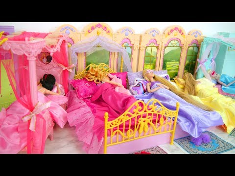 5 Pajamas for 5 Princess Dolls boneka putri Poupées دمى الاميرة Prinzessin Puppen Bonecas princesa